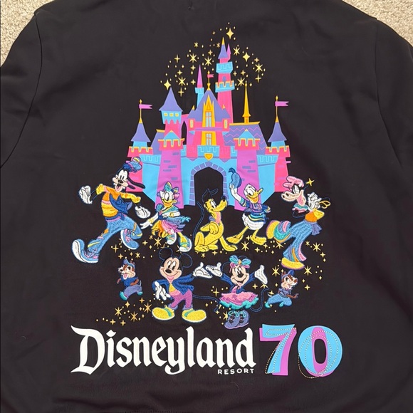 NWT Black Disneyland 70th Anniversary Hoodie - Picture 3 of 6